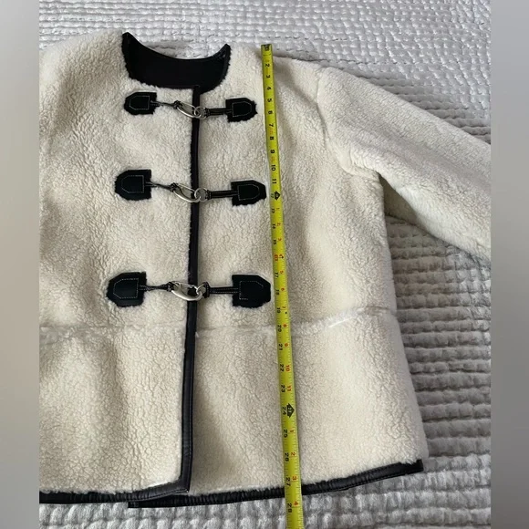 Korea by We Are Shearling Jacket Wool blend Teddy Double Sided One Size - Picture 7 of 16